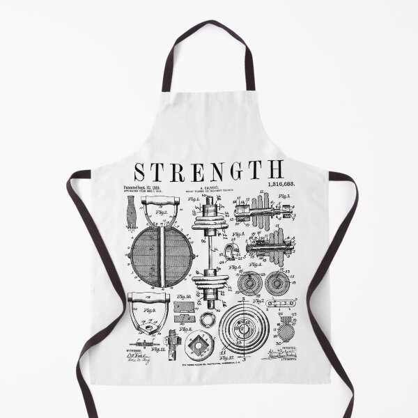 Item preview, Gym Fitness Workout Dumbbell Kettlebell Vintage Patent Print designed and sold by GrandeDuc.