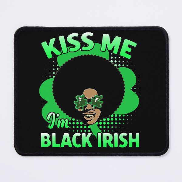 Item preview, Kiss Me I'm Black Irish St. Patrick's Day Melanin Afro Funny designed and sold by funnytshirtemp.
