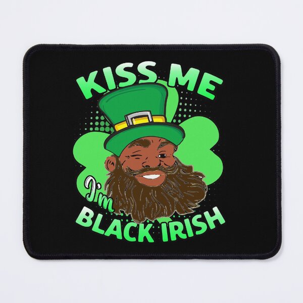 Item preview, Kiss me I'm Black Irish Leprechaun, St. Patrick's Day Melanin Afro Funny designed and sold by funnytshirtemp.