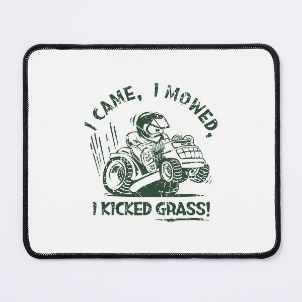 Item preview, Funny I Came, I Mowed, I Kicked Grass! Cartoon Lawnmower designed and sold by hobrath.