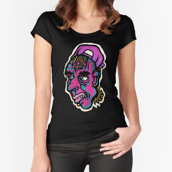 Burnout - Black Background Version Fitted Scoop T-Shirt