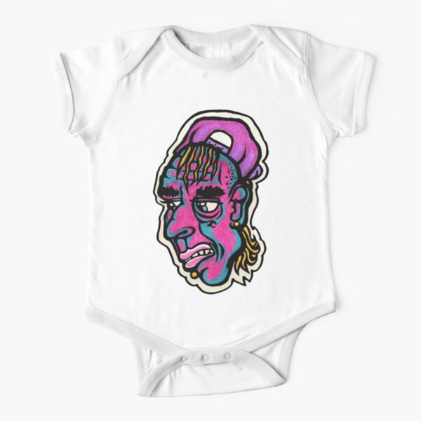 Burnout - Black Background Version Short Sleeve Baby One-Piece