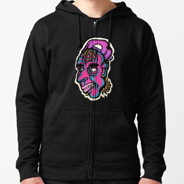 Burnout - Black Background Version Zipped Hoodie