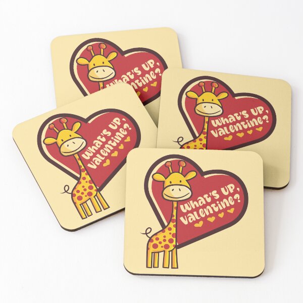 Item preview, What's Up, Valentine Giraffe designed and sold by ChelleCreate.