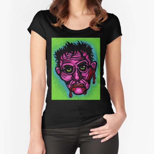 Pink Zombie Fitted Scoop T-Shirt