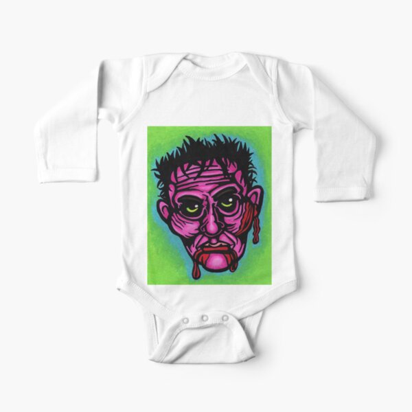 Pink Zombie Long Sleeve Baby One-Piece
