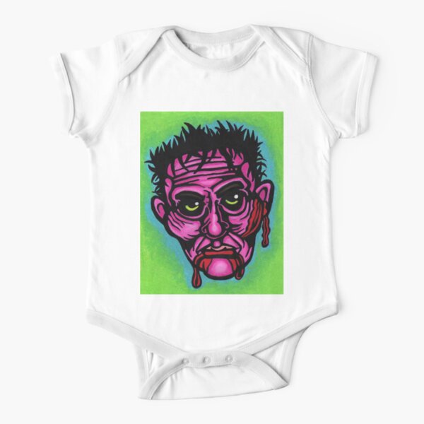 Pink Zombie Short Sleeve Baby One-Piece