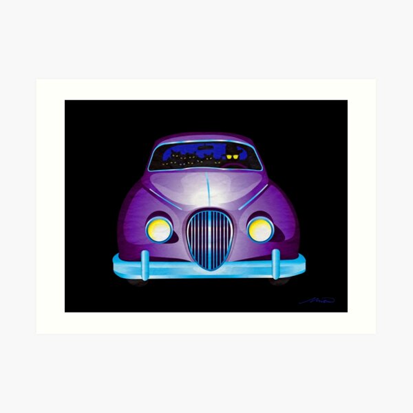 Carpool Cats Art Print