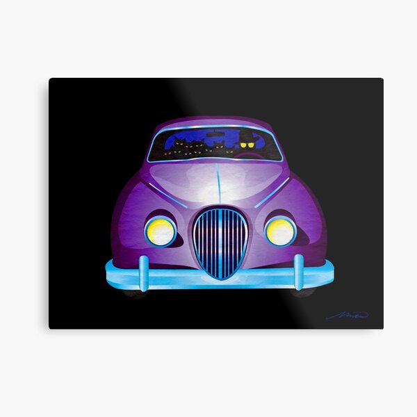 Carpool Cats Metal Print