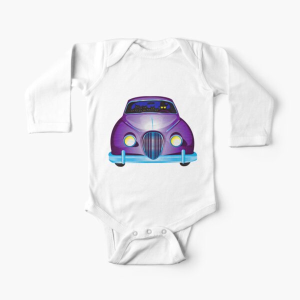 Carpool Cats Long Sleeve Baby One-Piece
