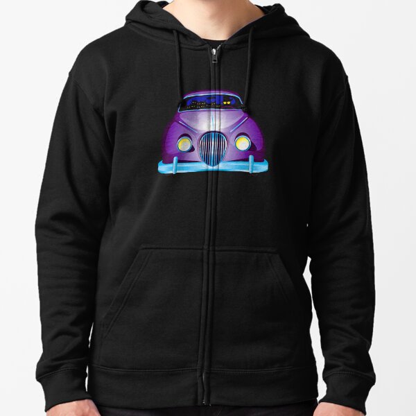 Carpool Cats Zipped Hoodie