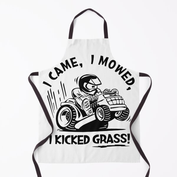 Item preview, Funny I Came, I Mowed, I Kicked Grass! Cartoon Lawnmower designed and sold by hobrath.