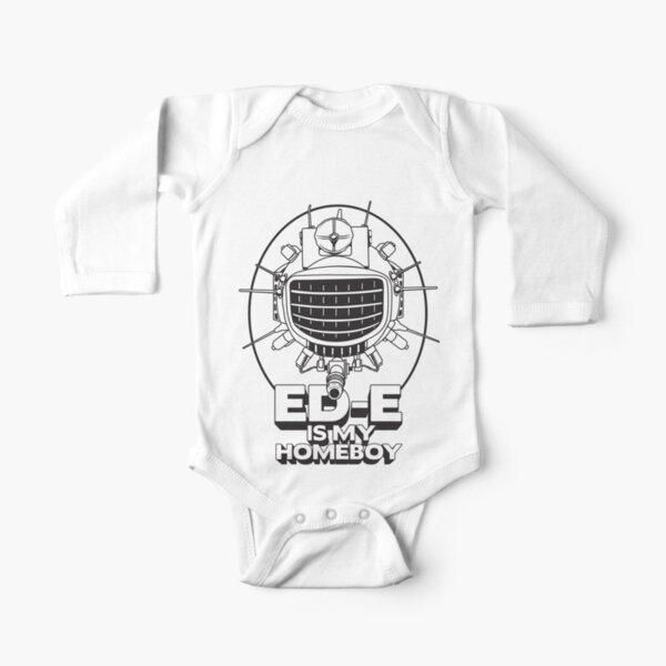 ED-E is My Homeboy on White Long Sleeve Baby One-Piece