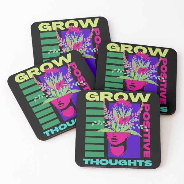 Item preview, Grow Positive Thoughts Motivational Quote  designed and sold by Designs By YL.