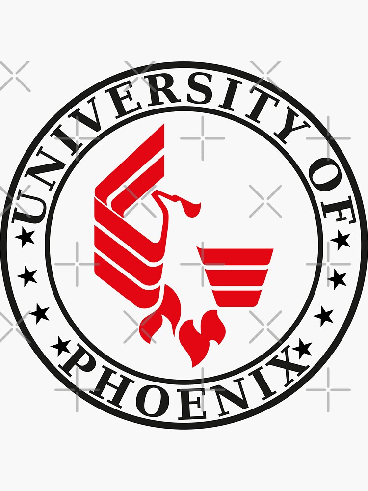 "Official university Of Phoenix Shirt american college" Sticker for