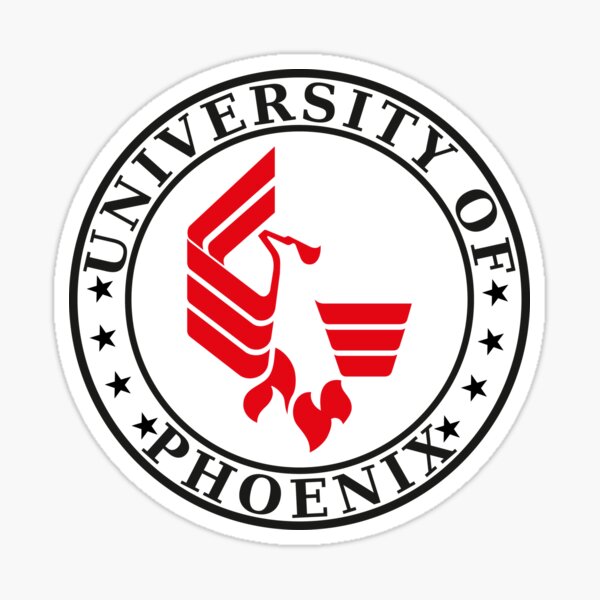 "Official university Of Phoenix Shirt american college" Sticker for