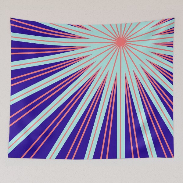 Item preview, Colorful Sunburst Art -  Radial Sunburst Art - Modern Abstract Geometric Art designed and sold by jacnotjac.