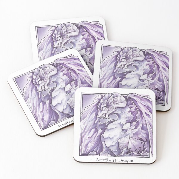 Item preview, Dice Dragons: Amethyst Dragon D4 designed and sold by MadArtParadise.