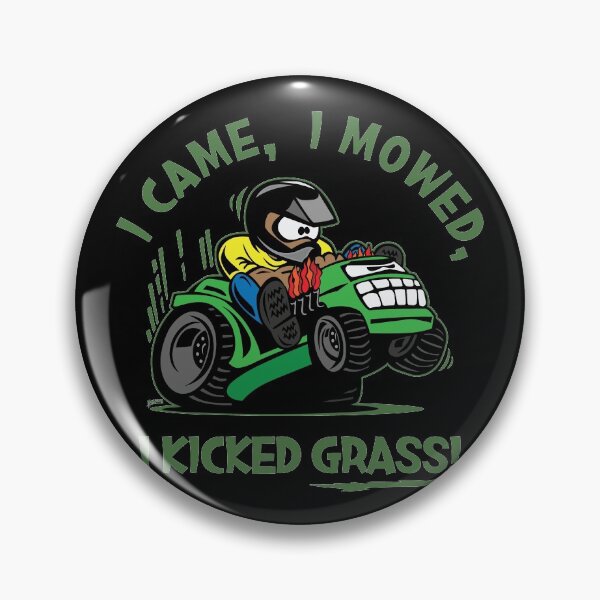 Item preview, Funny I Came, I Mowed, I Kicked Grass! Cartoon Lawnmower designed and sold by hobrath.