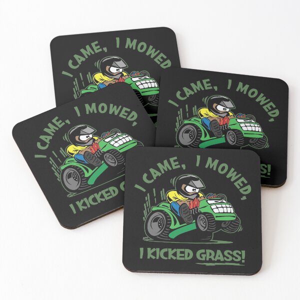 Item preview, Funny I Came, I Mowed, I Kicked Grass! Cartoon Lawnmower designed and sold by hobrath.