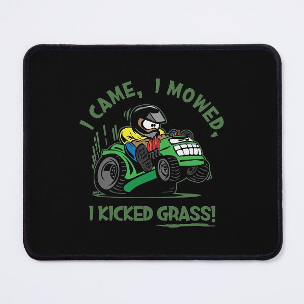 Item preview, Funny I Came, I Mowed, I Kicked Grass! Cartoon Lawnmower designed and sold by hobrath.