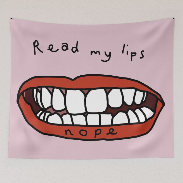 Item preview, Read My Lips Nope Funny Face designed and sold by ellenhenry.