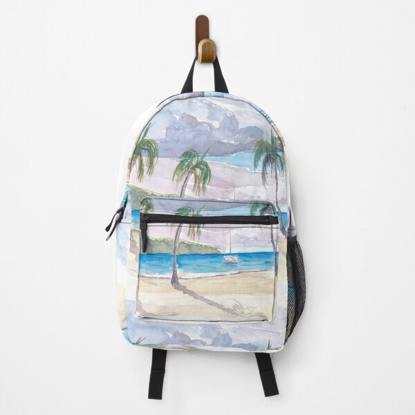 Item preview, Sailboat in lonely Caribbean Bay with Beach St. Vincent Grenadines designed and sold by artshop77.