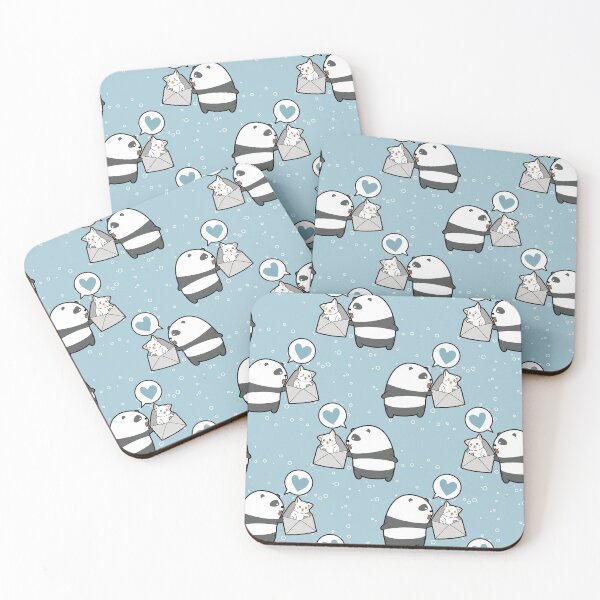 Item preview,  cute cat and panda pattern designed and sold by Hoetoons.