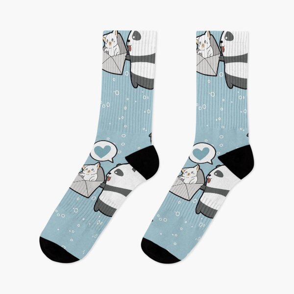 Item preview,  cute cat and panda pattern designed and sold by Hoetoons.
