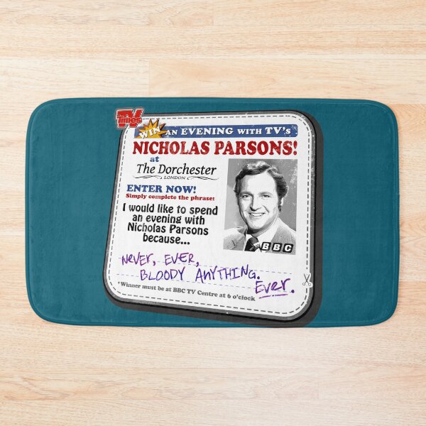 Item preview, NEVER EVER BLOODY ANYTHING EVER - WIN an Evening with NICHOLAS PARSONS at THE DORCHESTER - Mr Jolly Lives Next Door Inspired designed and sold by RetroTeeStudio.