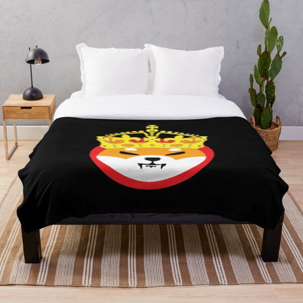 Aperçu de l'œuvre Logo de la couronne SHIB Pièce Shiba Inu Crypto-monnaie fond noir créée et vendue par FuugoShop.