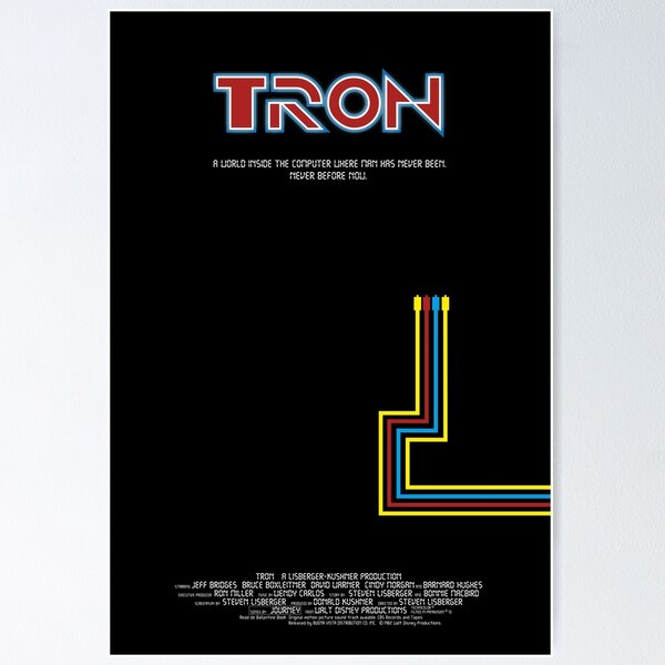 Tron 1982 - minimalista, alternativo, ciencia ficcion, Poster