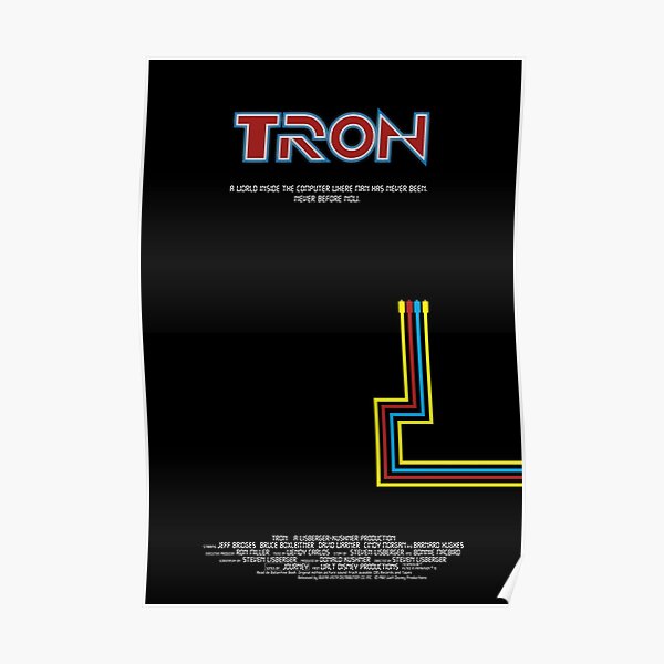 Tron 1982 - minimalista, alternativo, ciencia ficcion, Póster