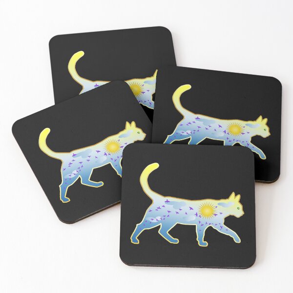 Item preview, double exposure cat designed and sold by Hoetoons.