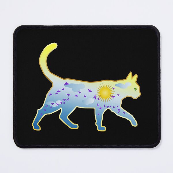 Item preview, double exposure cat designed and sold by Hoetoons.