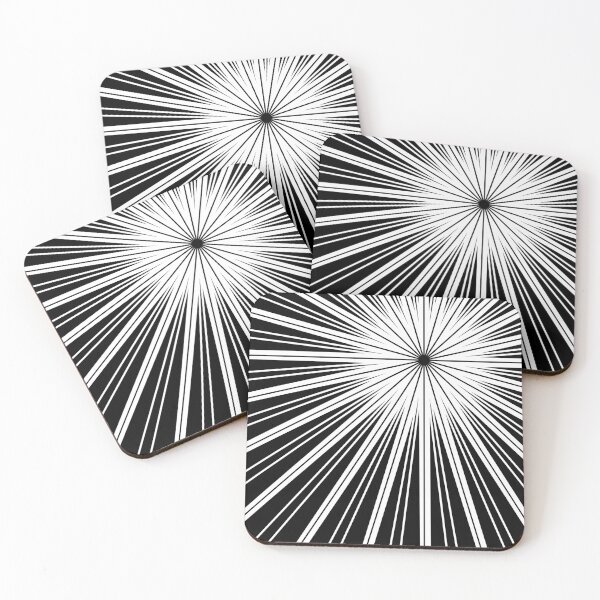 Item preview, Black and White Sunburst Art Deco - Modern Abstract Geometric Art designed and sold by jacnotjac.