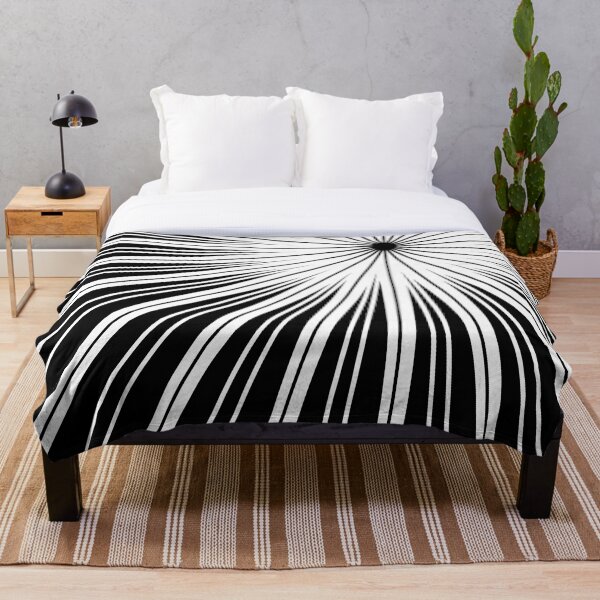 Artikelvorschau, Schwarz-Weiß-Sunburst Art Deco - moderne abstrakte geometrische Kunst entworfen und verkauft von jacnotjac.