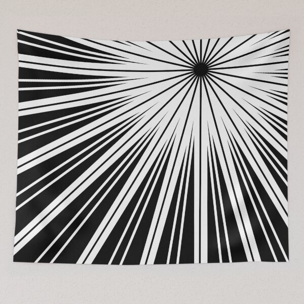 Item preview, Black and White Sunburst Art Deco - Modern Abstract Geometric Art designed and sold by jacnotjac.