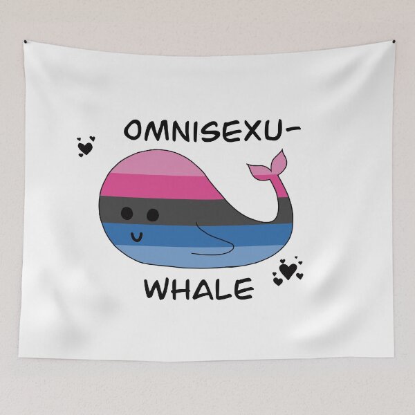 Item preview, Omnisexu-whale omni pun designed and sold by Zuni Barnett.