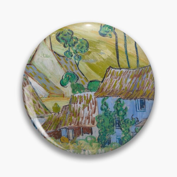 Item preview, Impressionist Painting Farms near Auvers (1890) By Vincent Van Gogh designed and sold by Designedbysm.