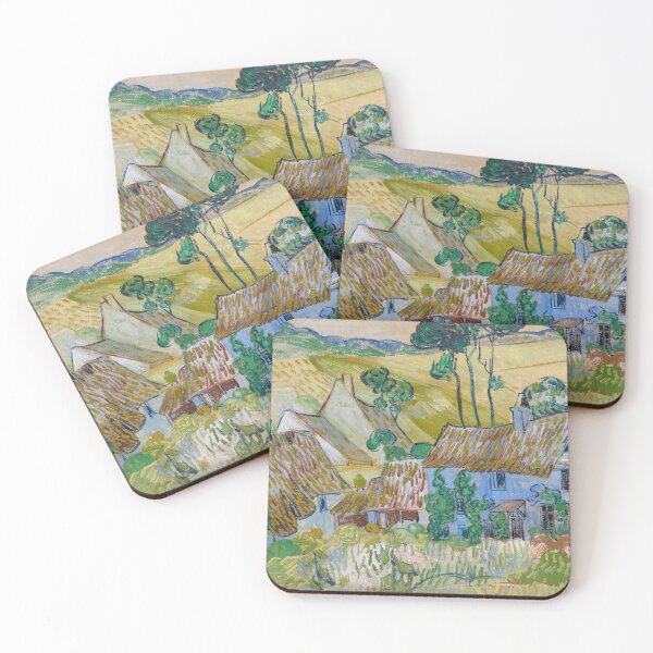 Item preview, Impressionist Painting Farms near Auvers (1890) By Vincent Van Gogh designed and sold by Designedbysm.