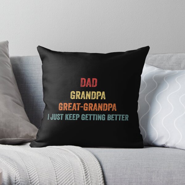 18x18 Father's Day ideas From grandson or granddaughter Grumpa Like A Regular Grandpa Only Grumpier Ideas Throw Pillow Multicolor 