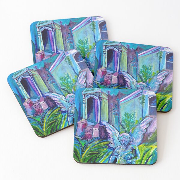 Item preview, New Orleans graveyard / angel original painting  designed and sold by hayleyroussel.
