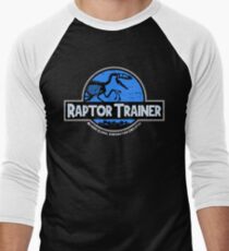 Camiseta ¾ bicolor para hombre Jurassic World Raptor Trainer