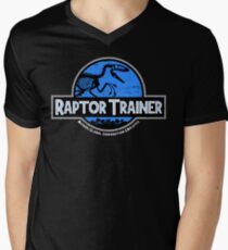 Jurassic World Raptor Trainer Men's V-Neck T-Shirt