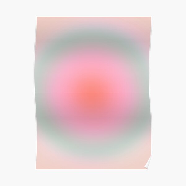 Gradient Print Soft Aesthetic Pastel Gradient Aura Modern Preppy Gradient Poster