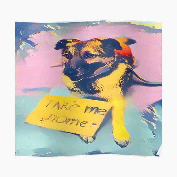 Poster « Chien super mignon attendant d