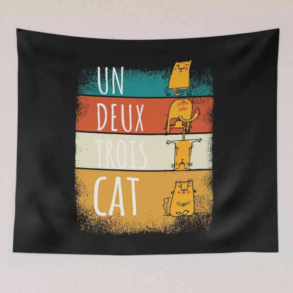 Item preview, Cool Vintage Yoga Cat - Un Deux Trois Cat designed and sold by laiwole.