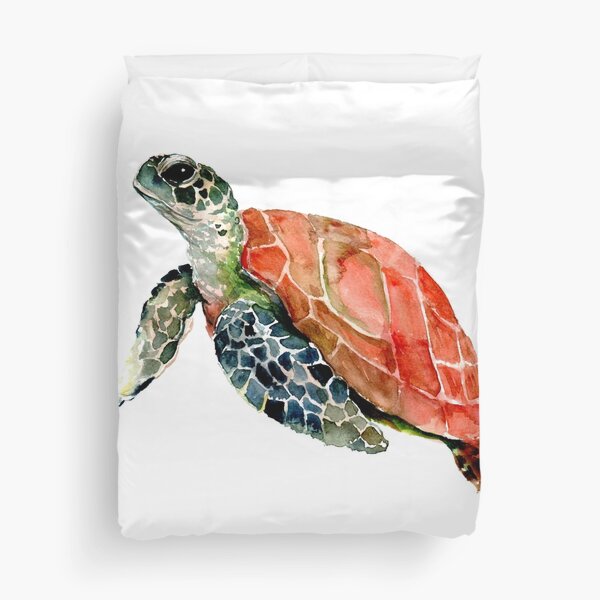 18x18 Multicolor Beach Turtle Life Apparel Beaches & Turtles Cute Funny Ocean Gift Beach Lover Throw Pillow