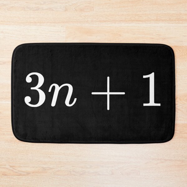 Item preview, 3n + 1 (Collatz Conjecture) black designed and sold by Math Merch Design.